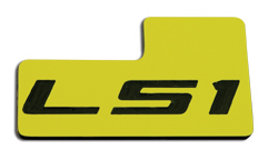 C5 Corvette Throttle Body  Engine ID Plate, LS1 Yellow/Black